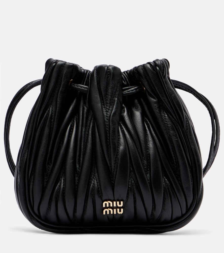 Miu Miu Leather Clutch In Black