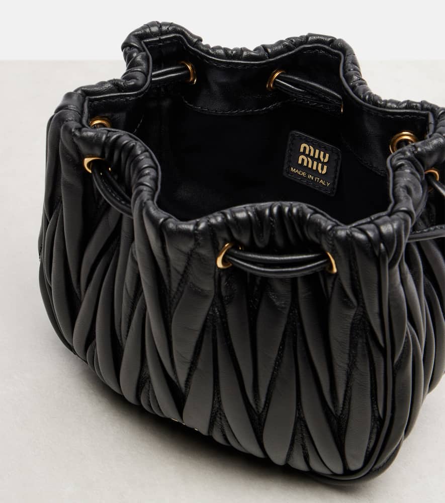 Miu Miu Leather Clutch In Black