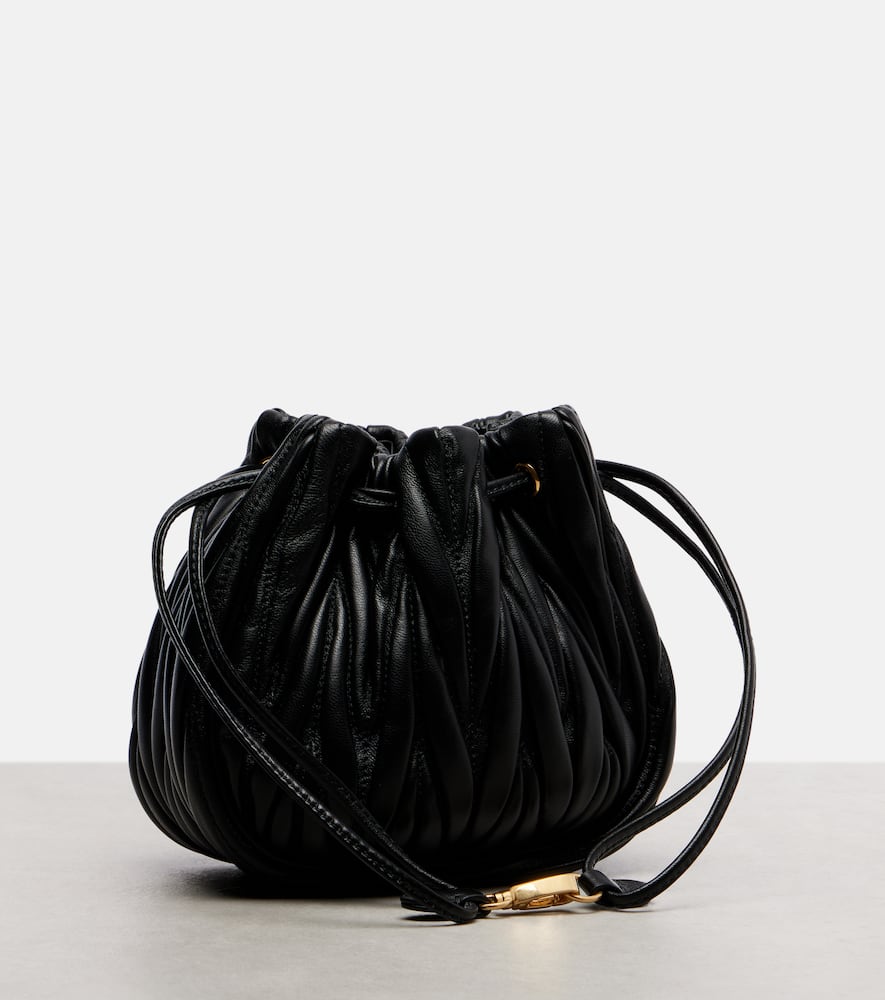 Miu Miu Leather Clutch In Black
