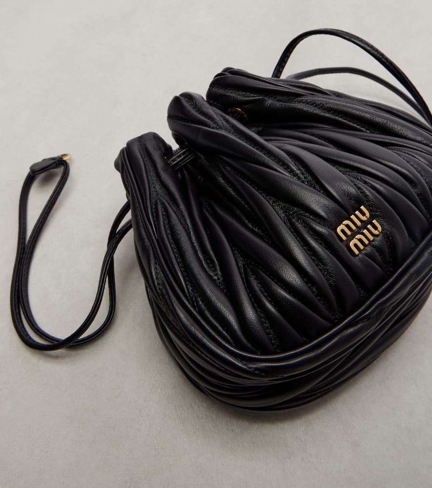 Miu Miu Leather Clutch In Black