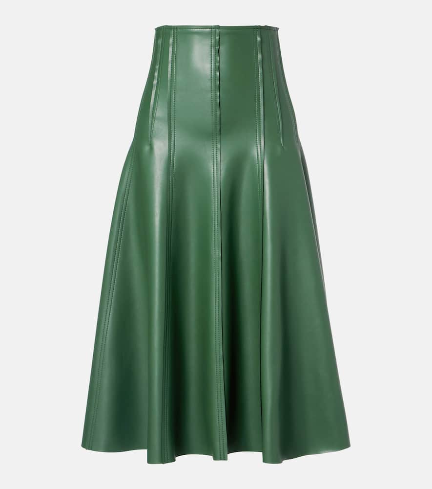 Norma Kamali Grace Midi Skirt In Green