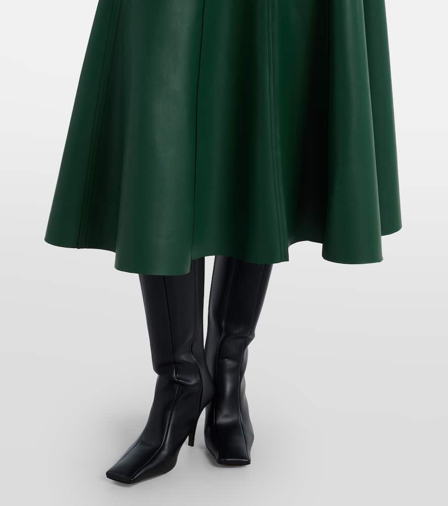 Norma Kamali Grace Midi Skirt In Green