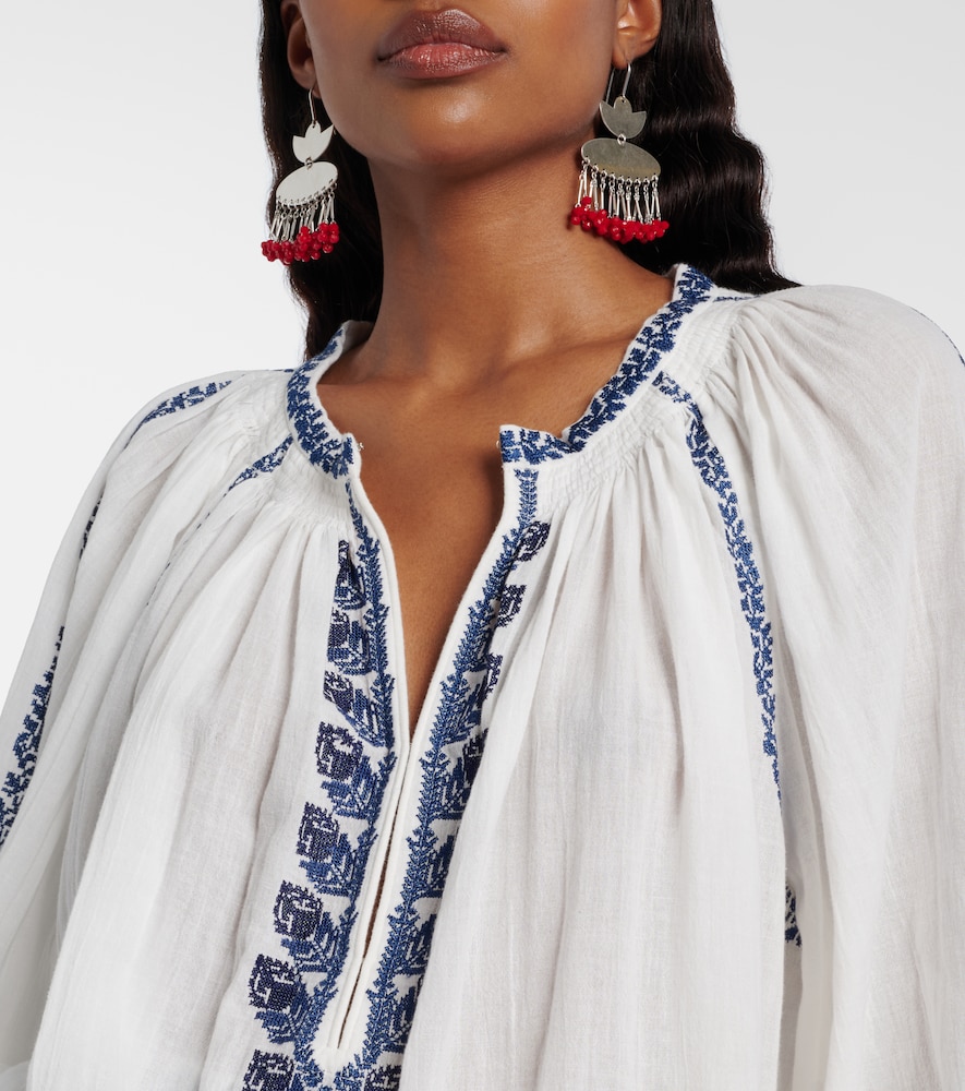  Marant Etoile Marant Etoile Bestickte Bluse Lena Aus Baumwolle 