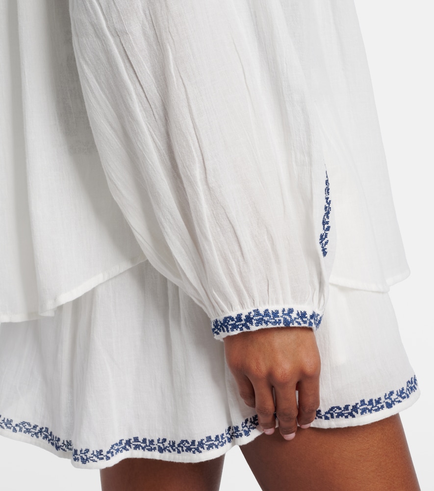 Marant Etoile Marant Etoile Bestickte Bluse Lena Aus Baumwolle 
