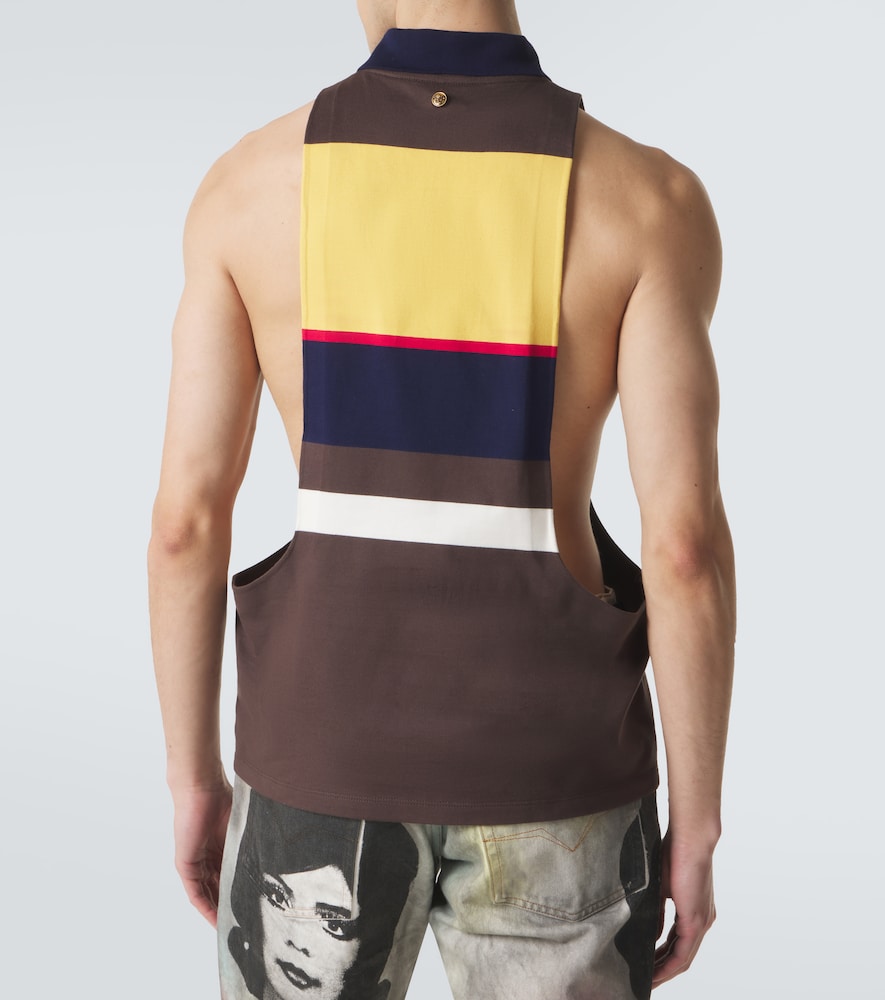  Versace Versace Tank Top De Algodón A Rayas 