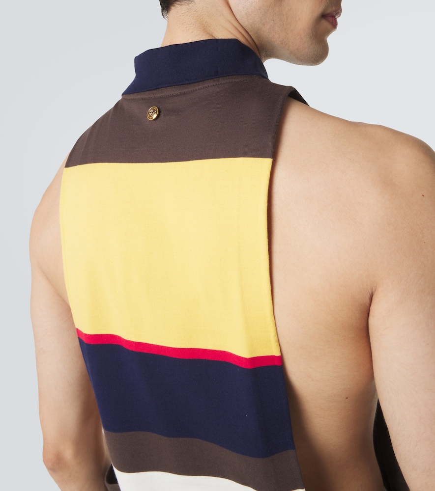  Versace Versace Tank Top De Algodón A Rayas 