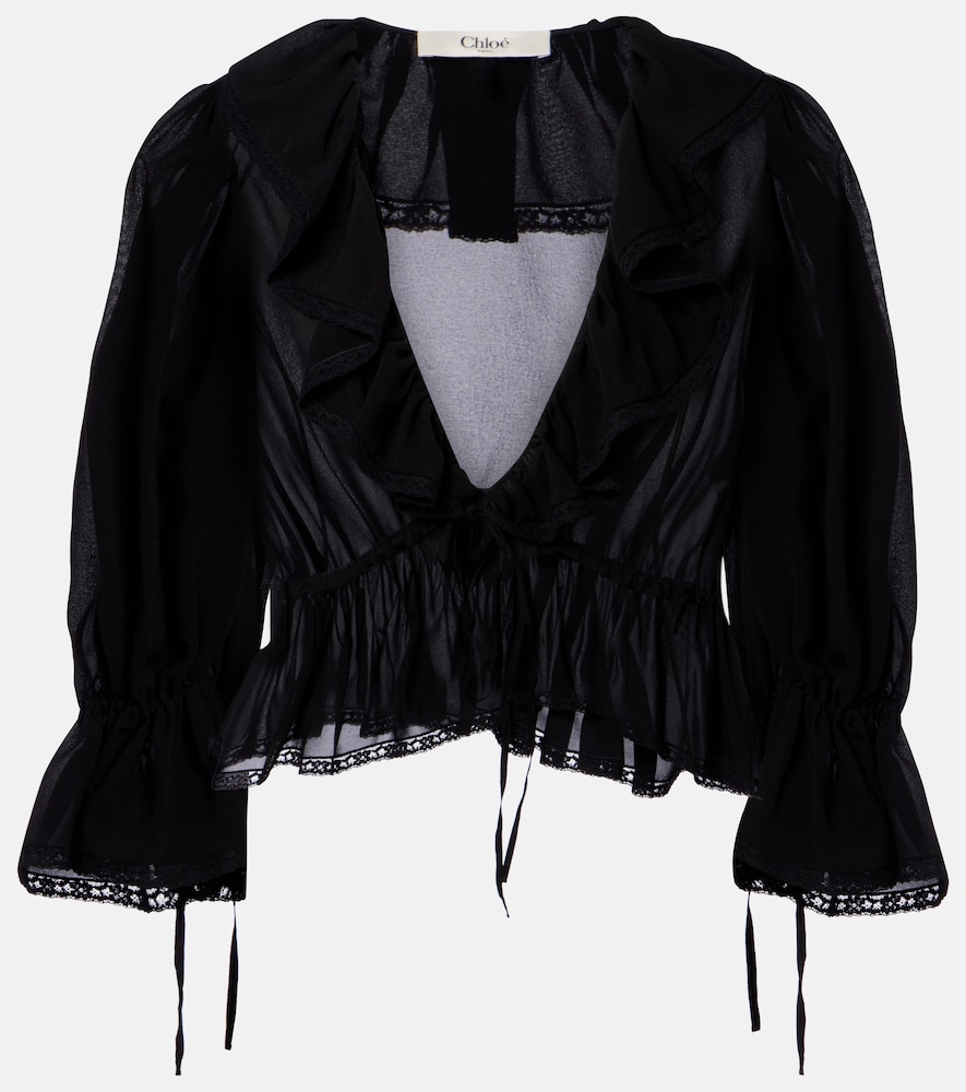 Chloe Chloé Ruffled silk blouse