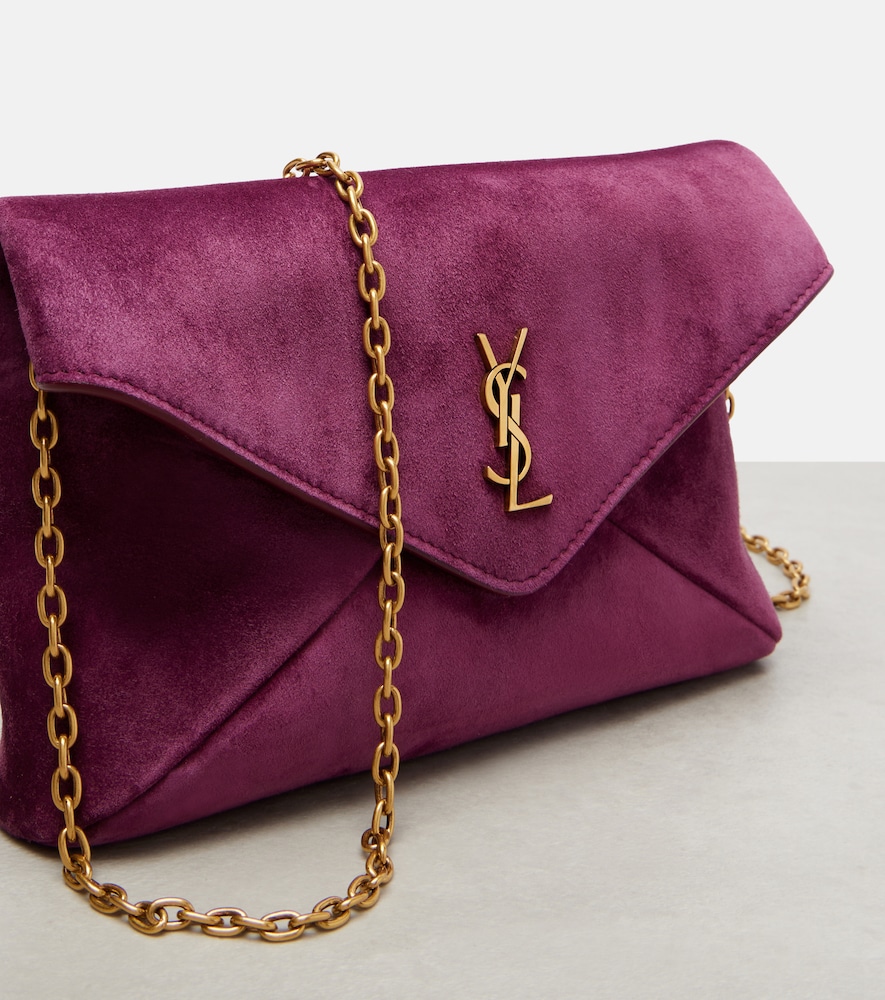  Saint Laurent Saint Laurent Schultertasche Cassandre Small Aus Veloursleder 