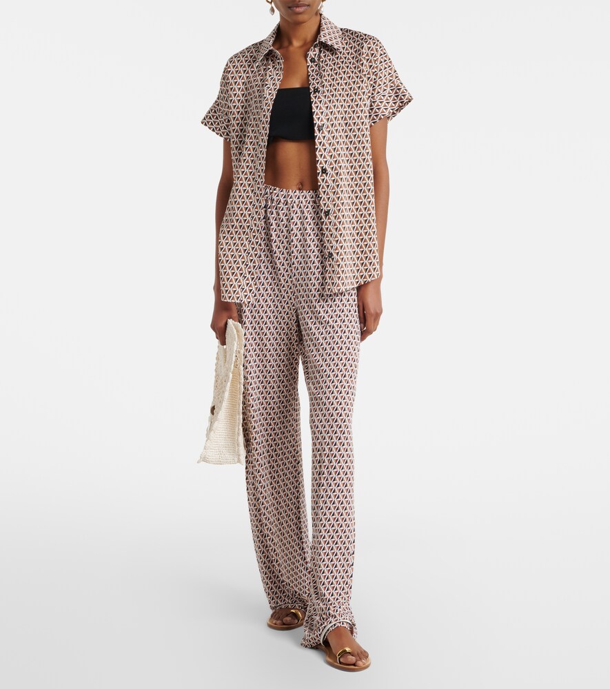 Max Mara Abate printed wide-leg pants