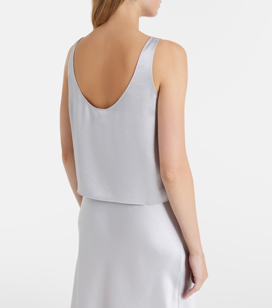  Leset Leset Barb Satin Tank Top 