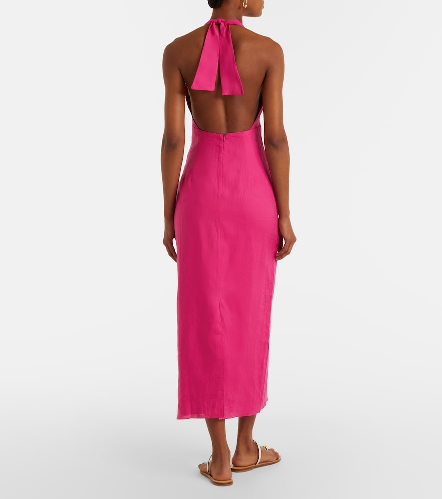  Cala De La Cruz Cala De La Cruz Midikleid Orly Aus Leinen 