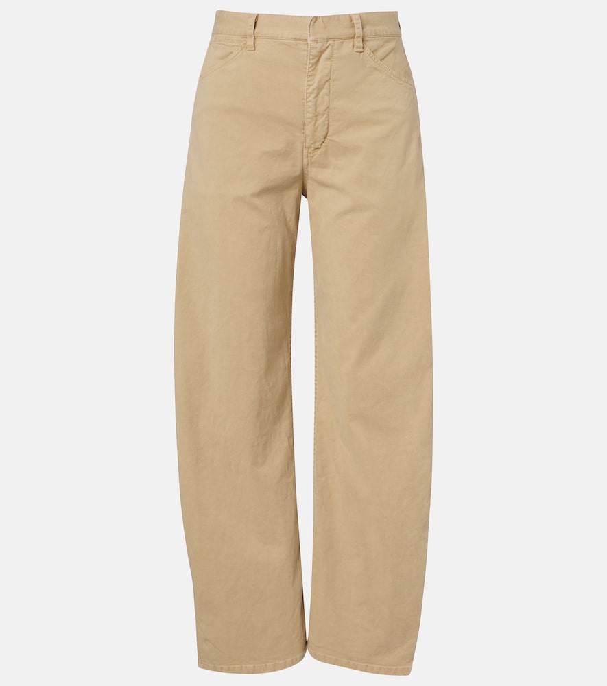 Nili Lotan Tribeca cotton twill barrel-leg pants