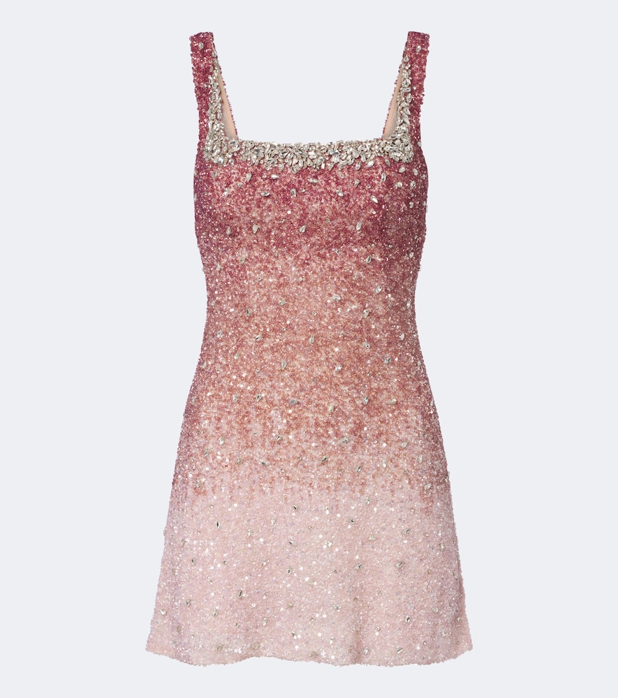 Rachel Gilbert Kaity Embellished Minidress In Pink