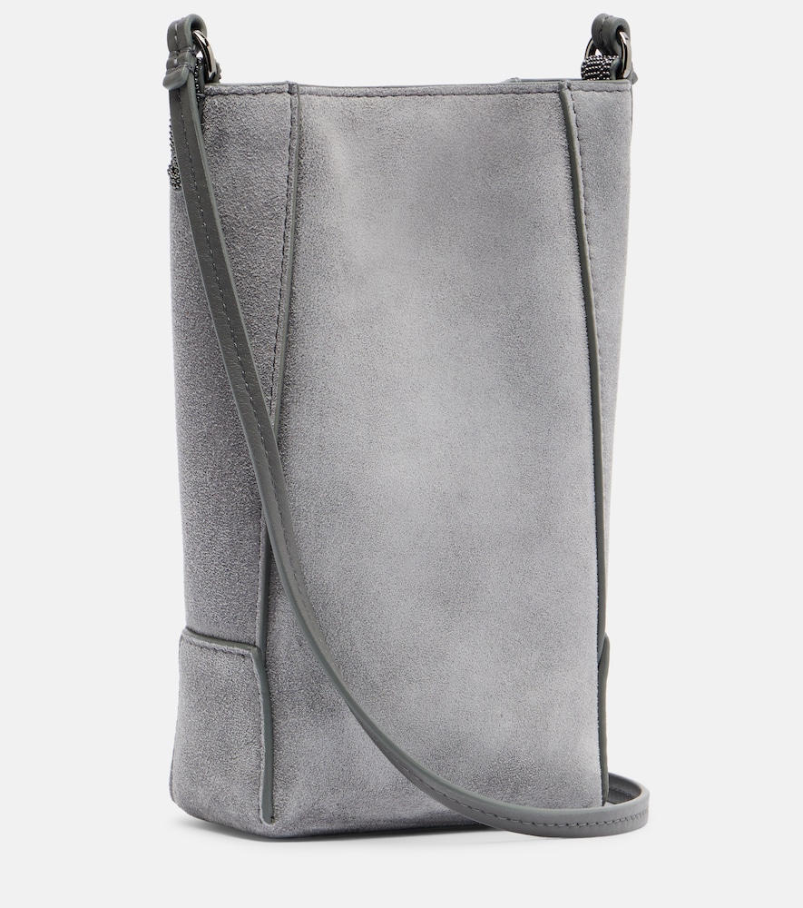  Brunello Cucinelli Brunello Cucinelli Crossbody Bag Monili Aus Veloursleder 