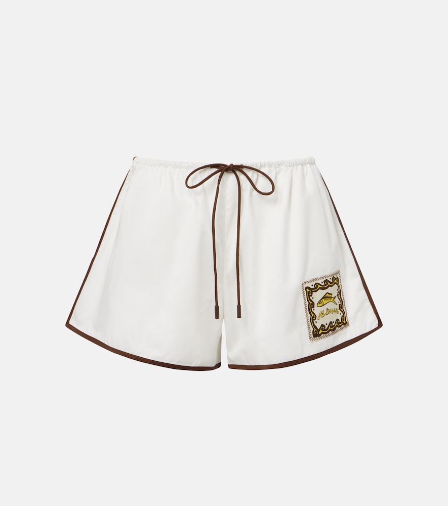 Alémais Shorts Scuba in cotone con applicazioni