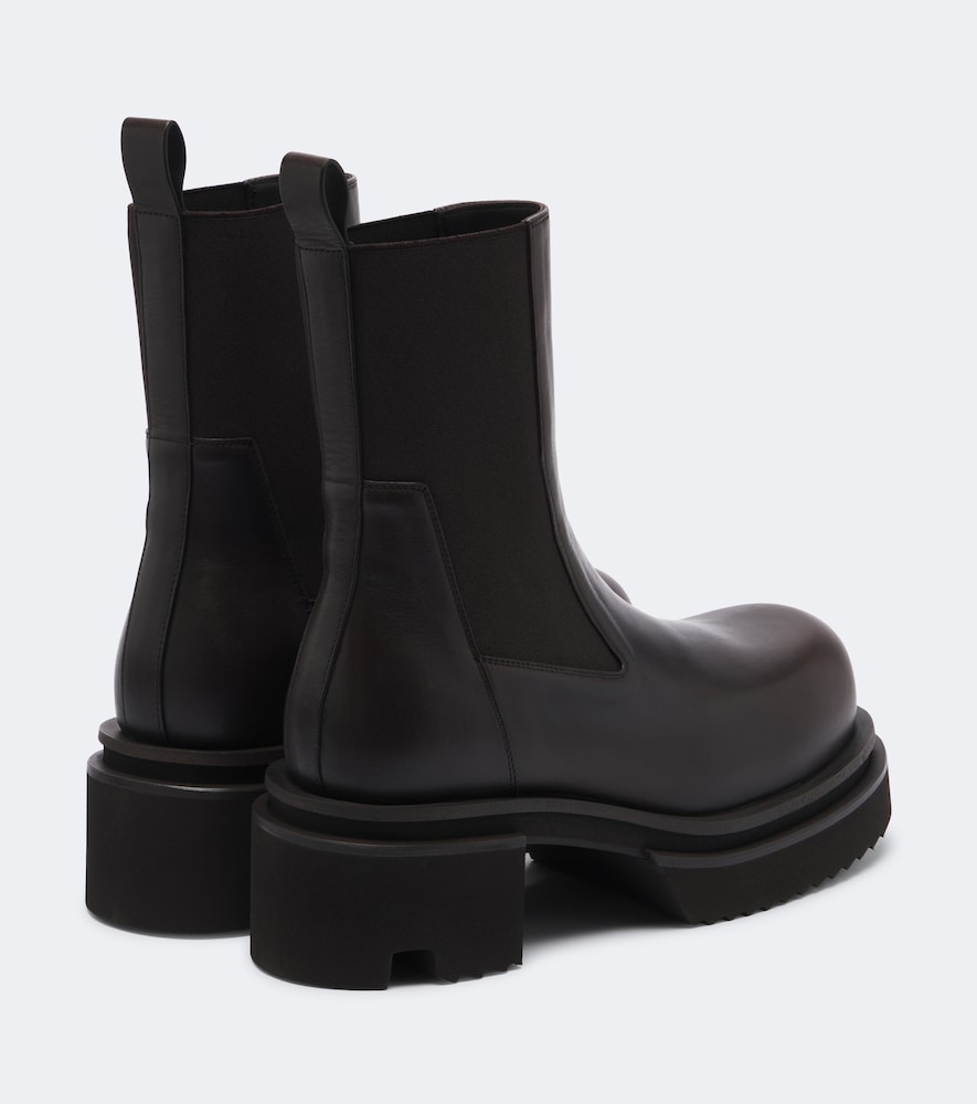 Beatle Leather Platform Chelsea Boots