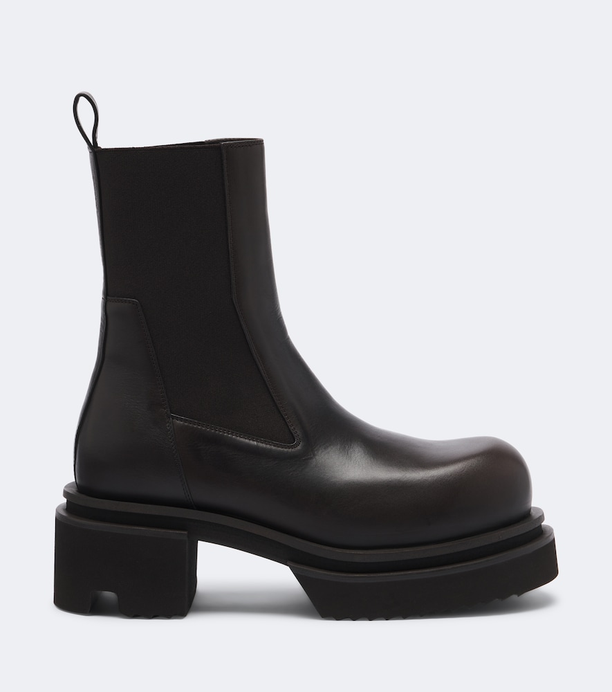 Beatle Leather Platform Chelsea Boots