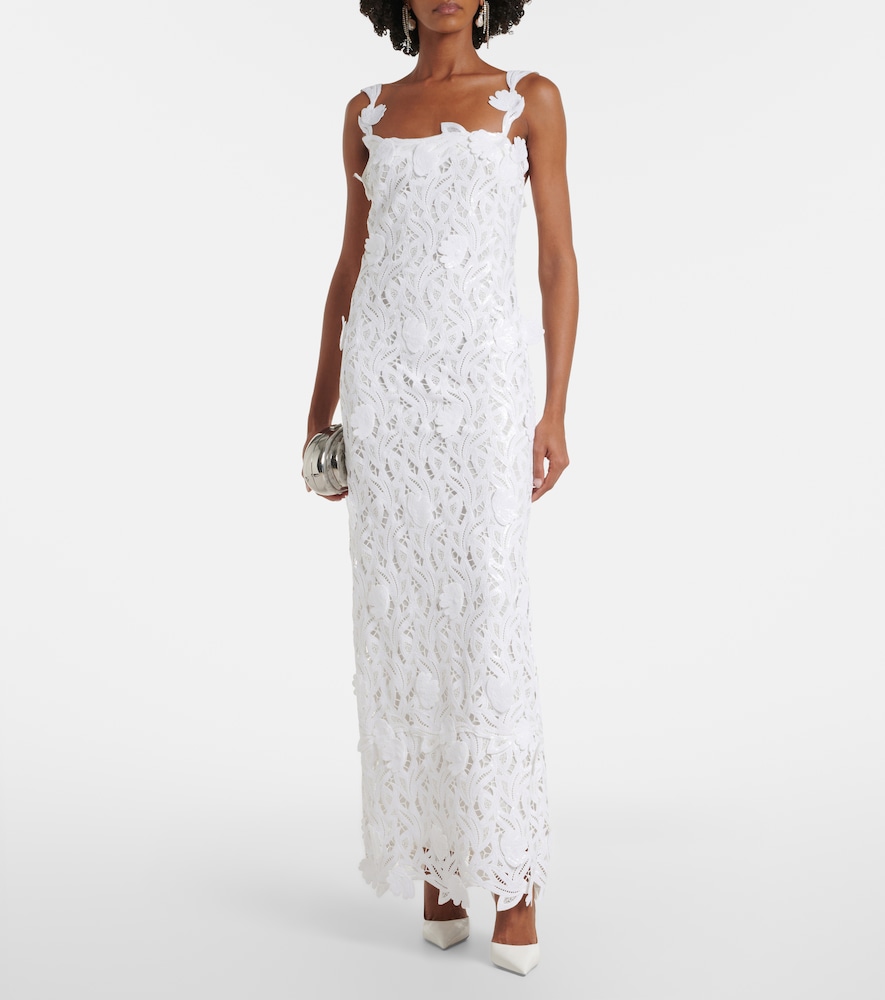 Simkhai Marenna broderie anglaise sequined gown
