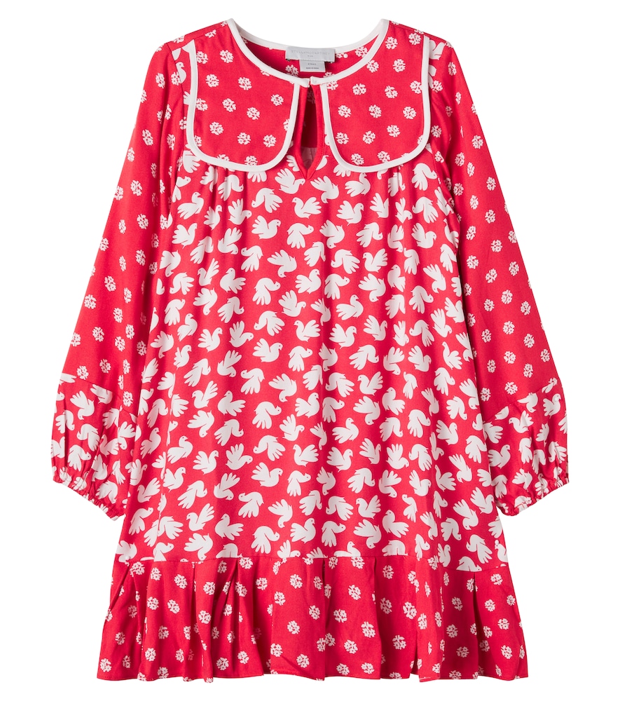 Stella Mccartney Kids Red Printed Ruffled Dress Y Size 6 - Mytheresa