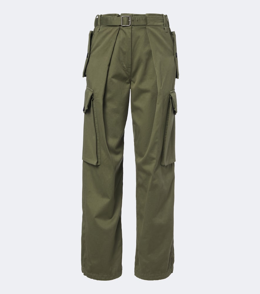 Pantaloni cargo in raso di cotone