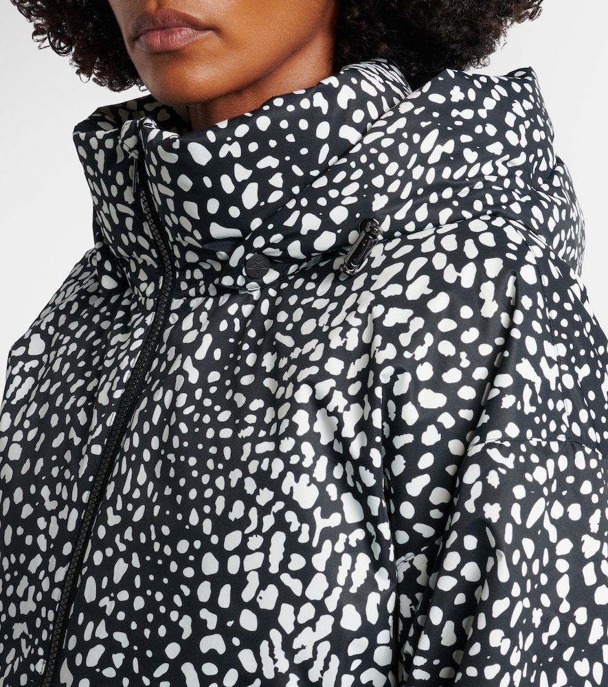 Bubble Leopard-Print Down Ski Jacket