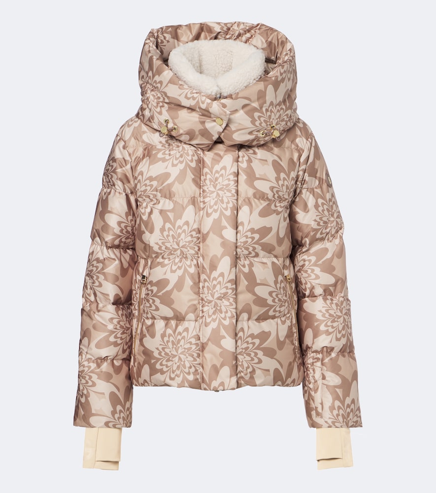 Naia Hooded Printed Down Ski Jacket