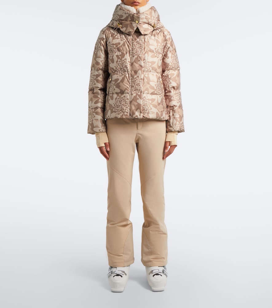 Naia Hooded Printed Down Ski Jacket