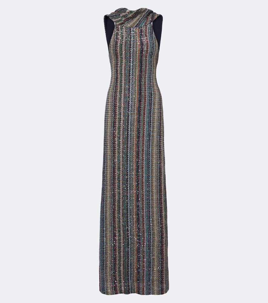 Maxikleid aus Lamé mit Pailletten