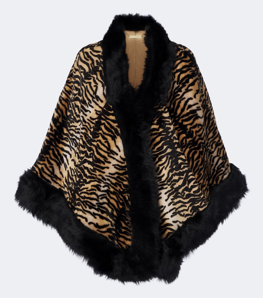 Poncho Olympe aus Shearling