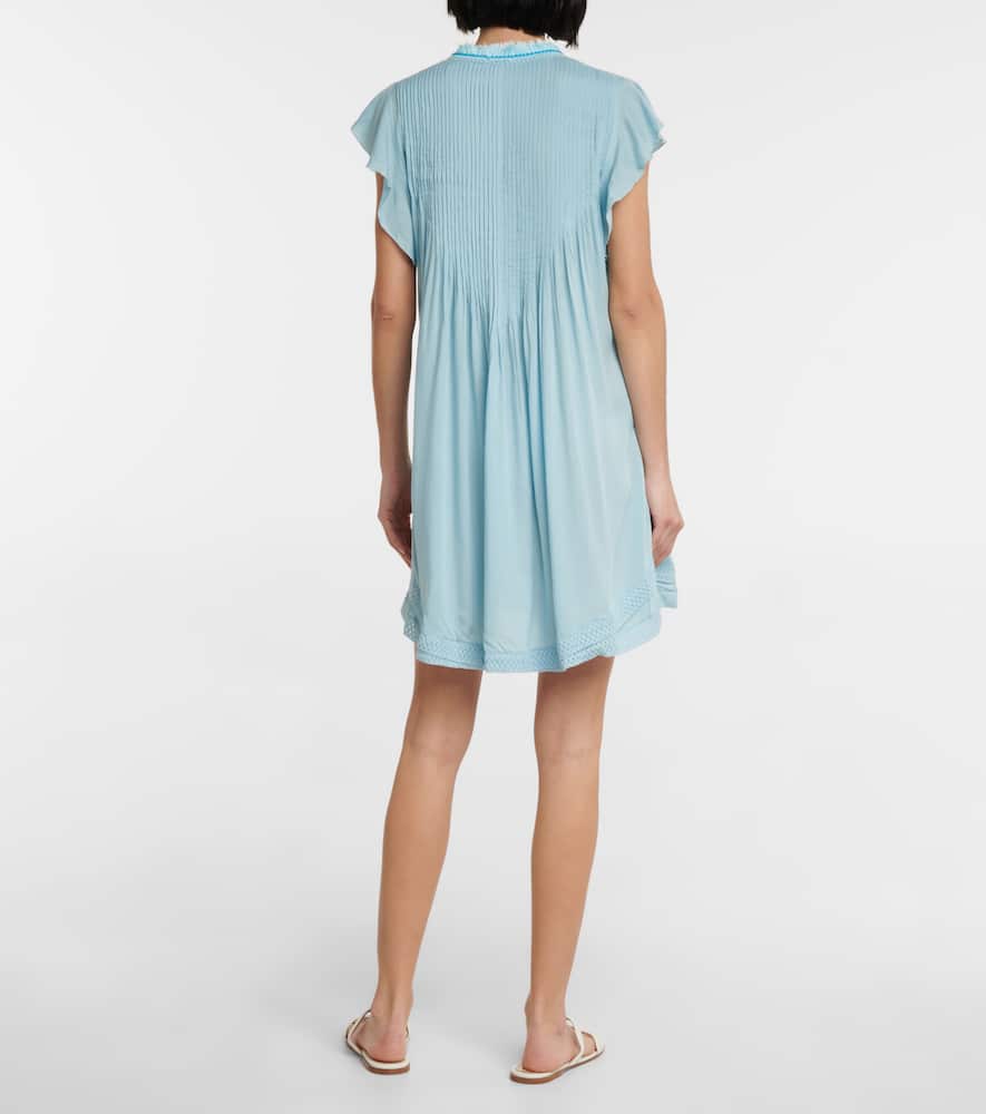 Poupette St Barth Sasha Minidress In Baby Blue