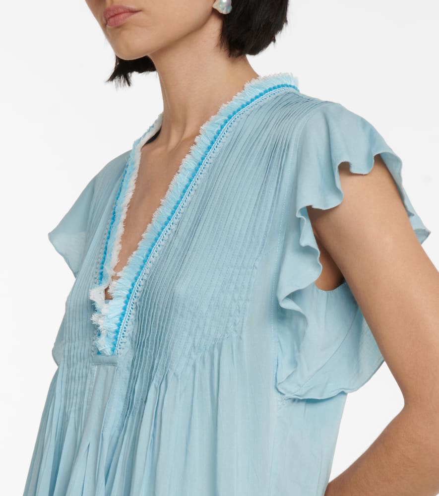Poupette St Barth Sasha Minidress In Baby Blue
