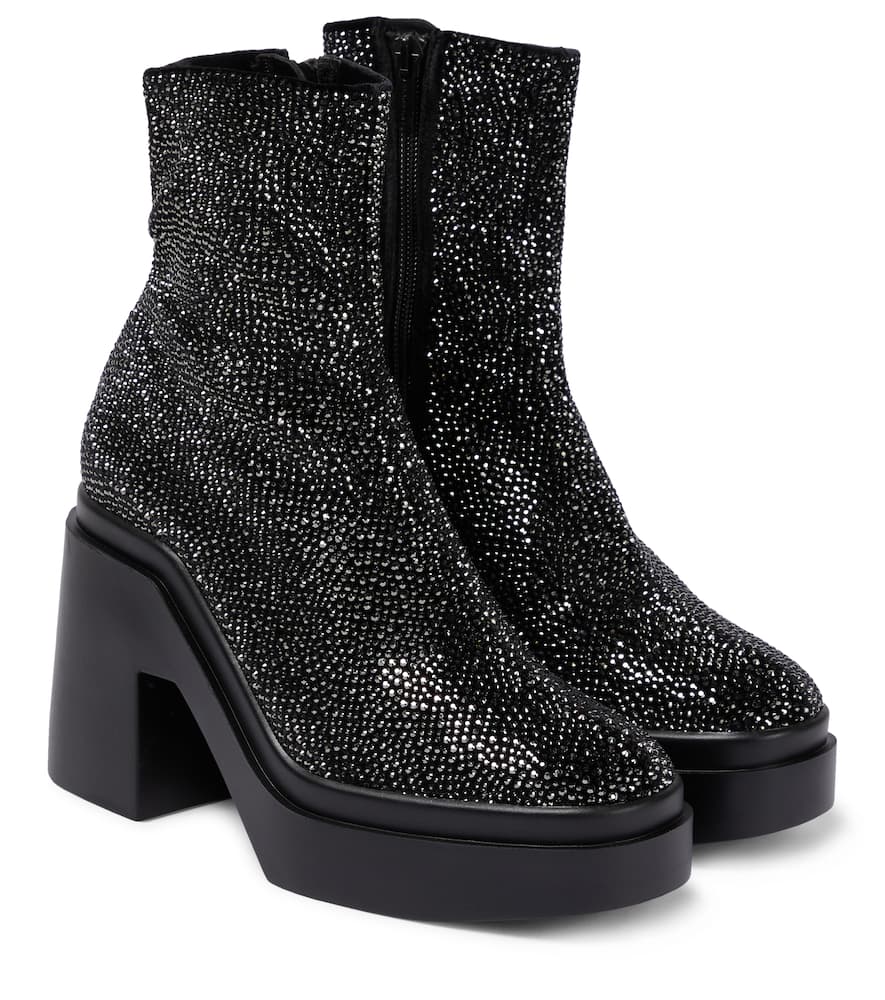 Clergerie Nava embellished velvet ankle boots