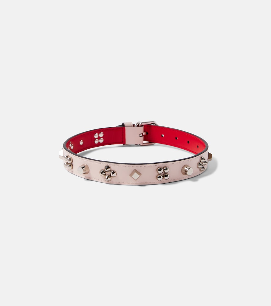 Christian Louboutin Loubicollar Medium leather dog collar