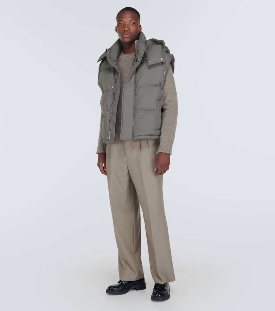 Shop Ami Alexandre Mattiussi Down Vest In Grey