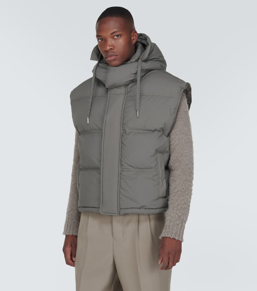 Ami Alexandre Mattiussi Sleeveless Down Jacket In Grey