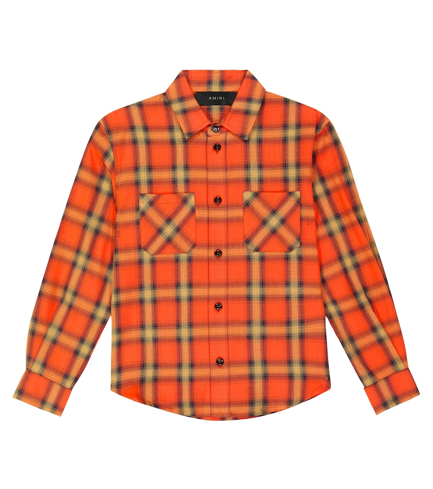Amiri Kids Embroidered flannel shirt　Amiri キッズ 刺繍フランネルシャツ Amiri