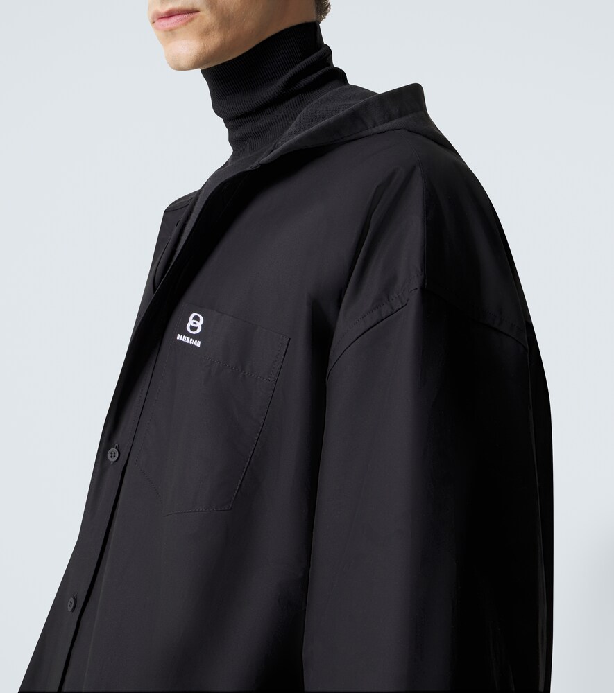  Balenciaga Balenciaga Hemd Aus Baumwollpopeline Und Fleece 