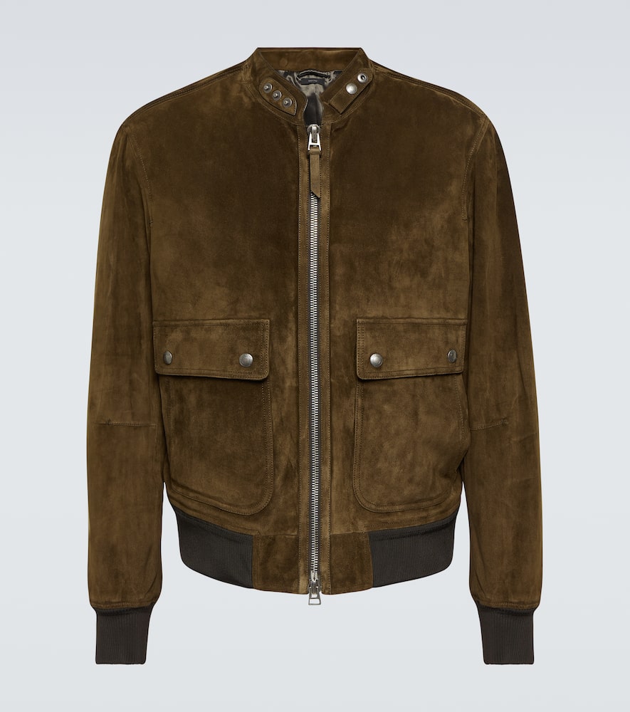 Suede bomber jacket