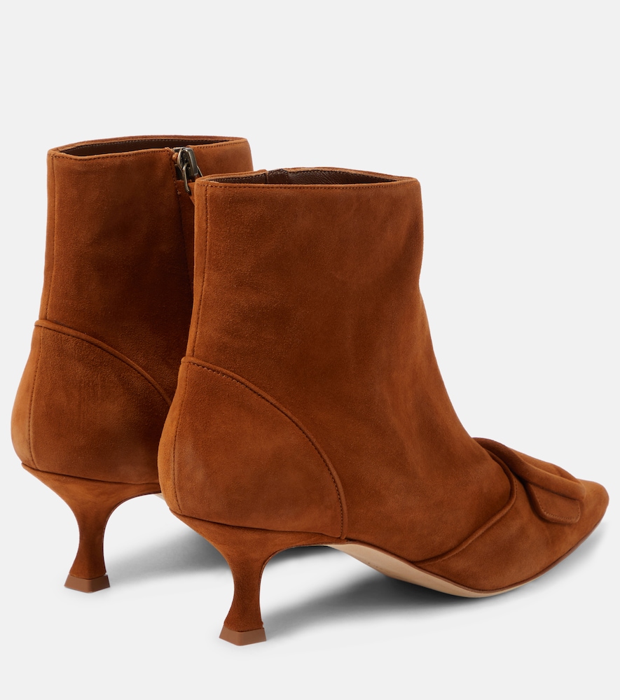  Manolo Blahnik Manolo Blahnik Ankle Boots Baylow 60 Aus Veloursleder 