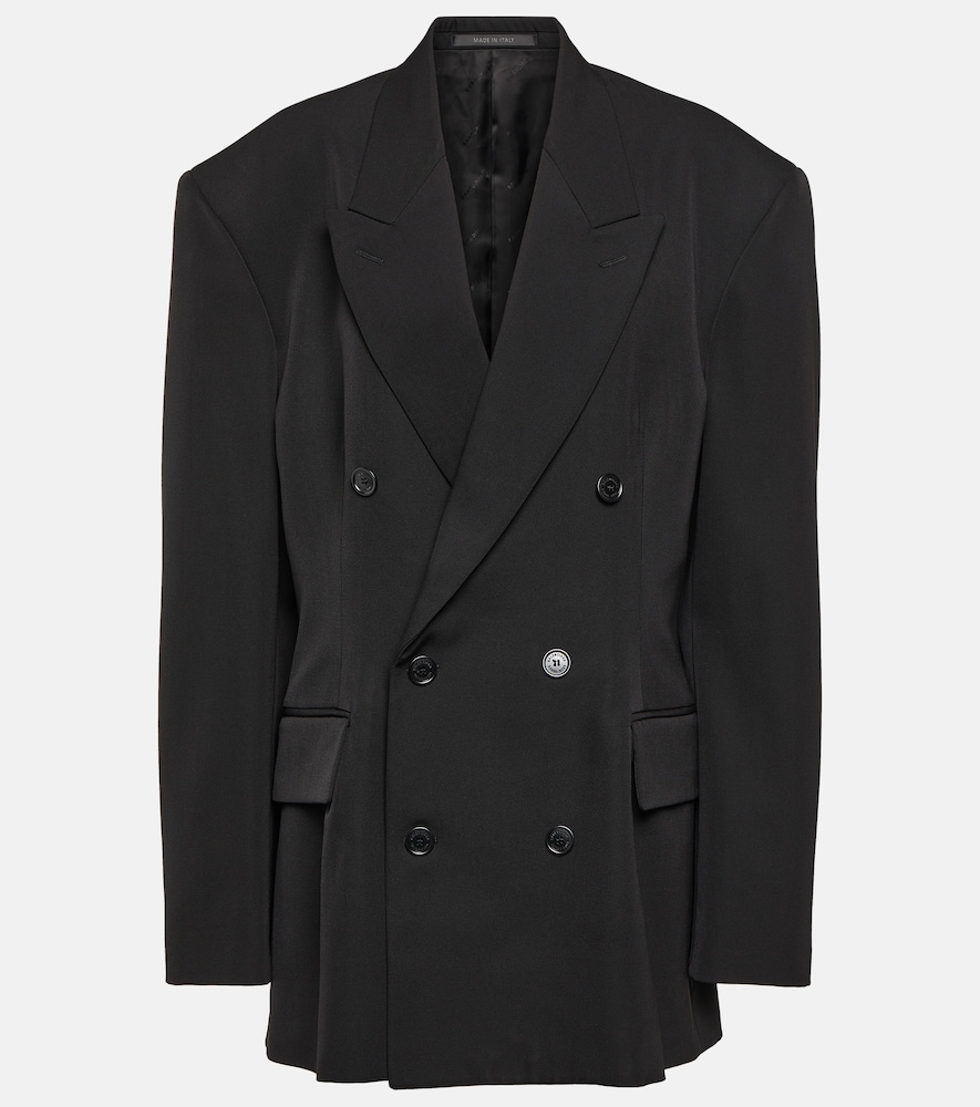 Balenciaga Cinched double-breasted wool blazer