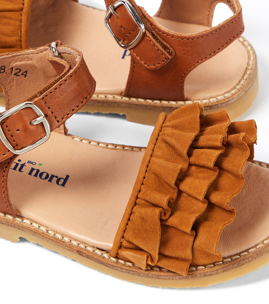  Petit Nord Petit Nord Ruffles Leather Sandals 