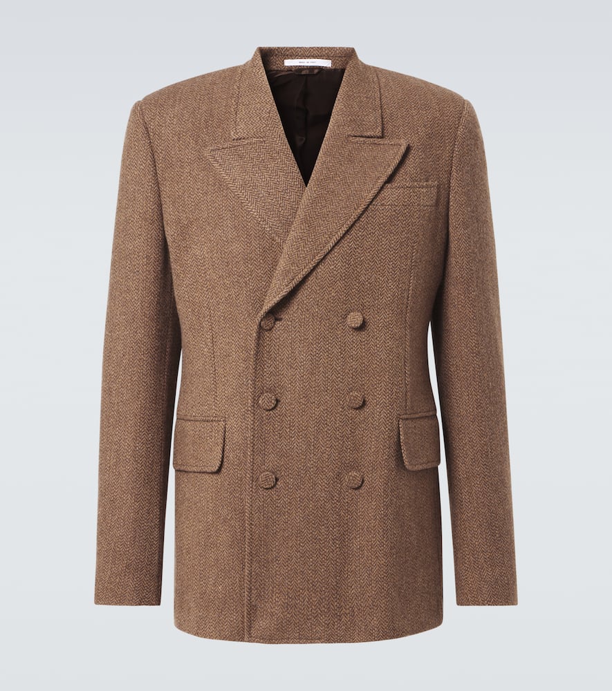 Leiva double-breasted wool and cashmere blazer