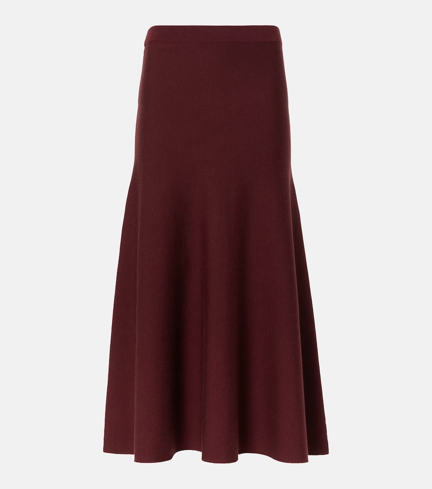 Freddie wool, cashmere, and silk midi skirt