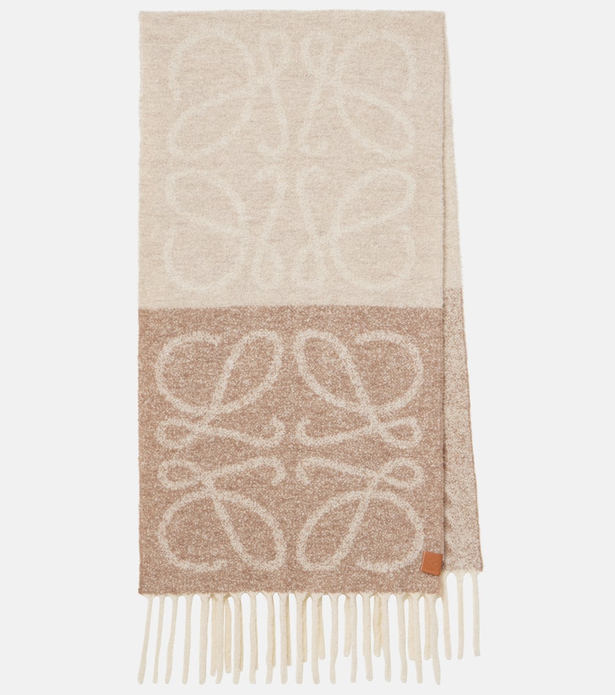 Anagram alpaca and wool-blend scarf