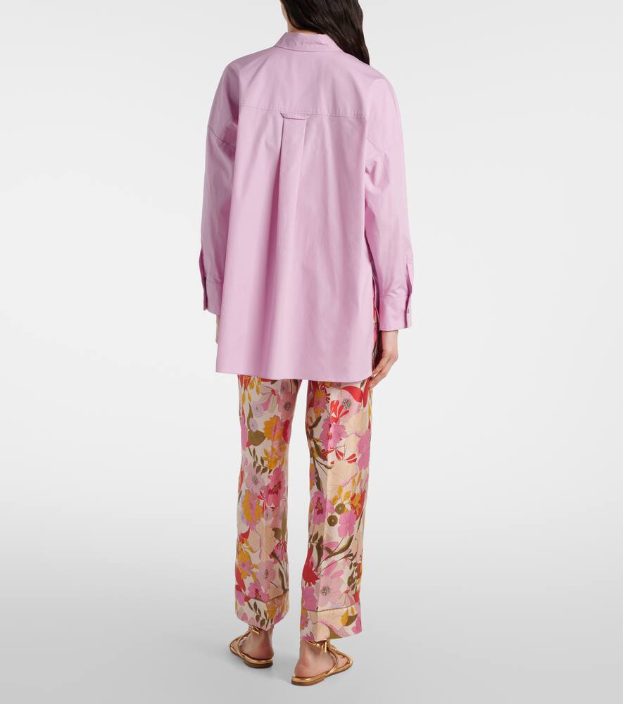 S Max Mara Straight Poplin Shirt In Pink