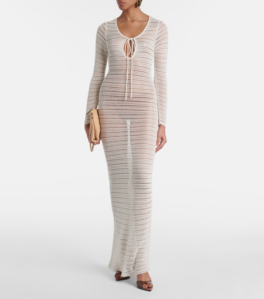  Aya Muse Aya Muse Sheer Crochet Maxi Dress 