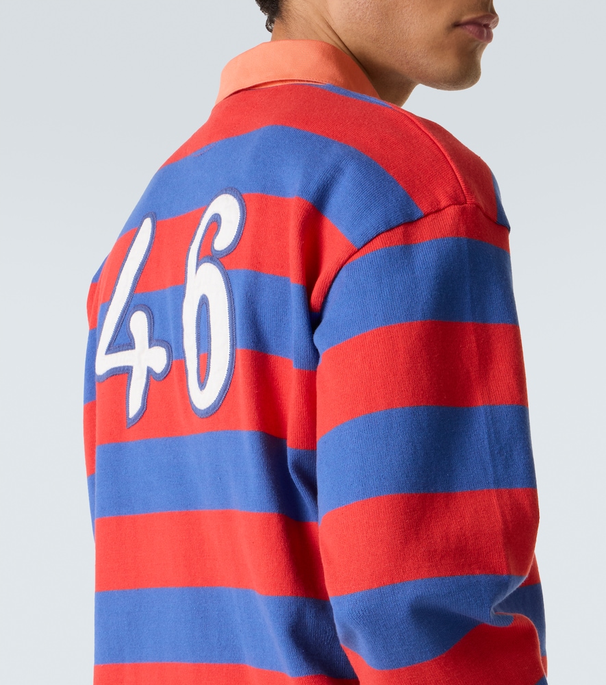  Bode Bode Striped Cotton Polo Shirt 