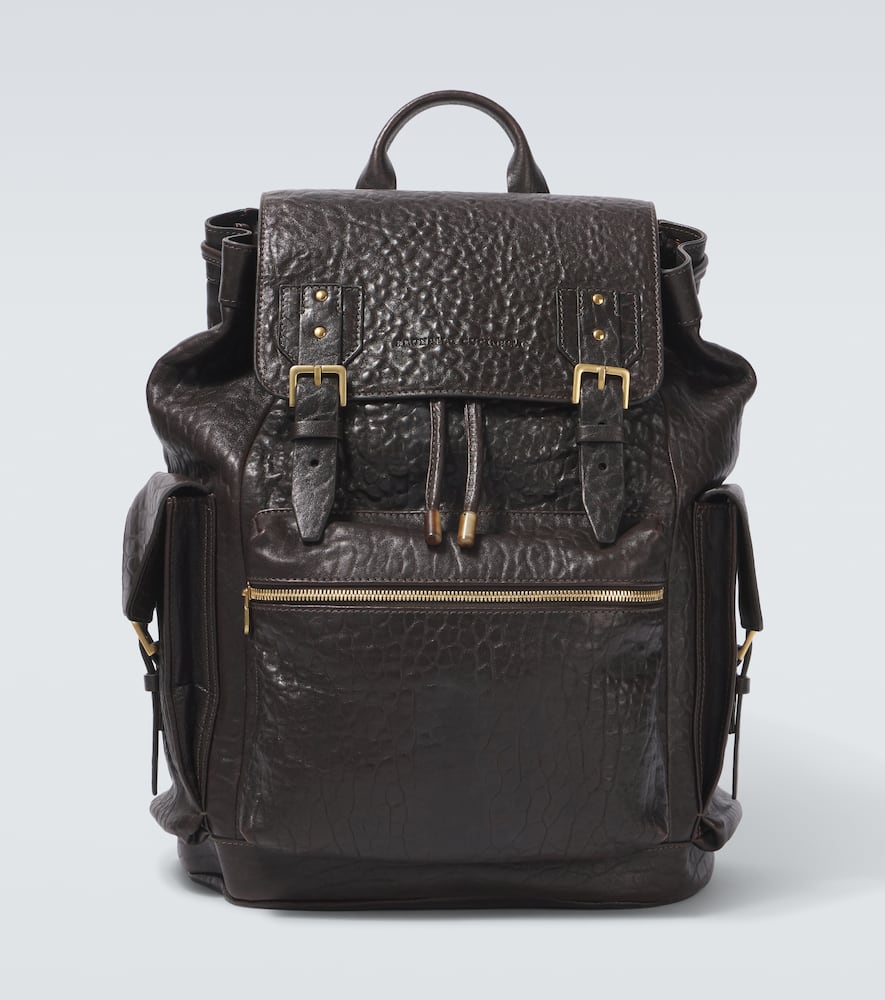 Leather backpack