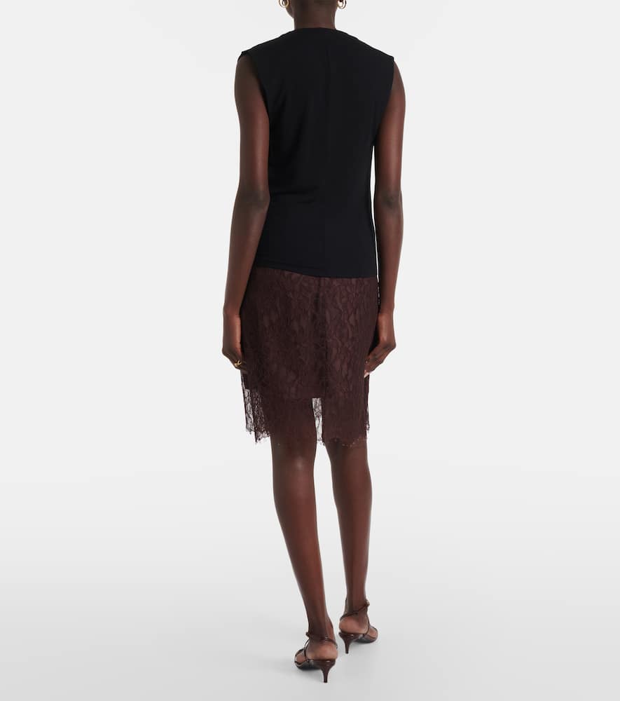 Vince Draped Cowl-neck Top In Black