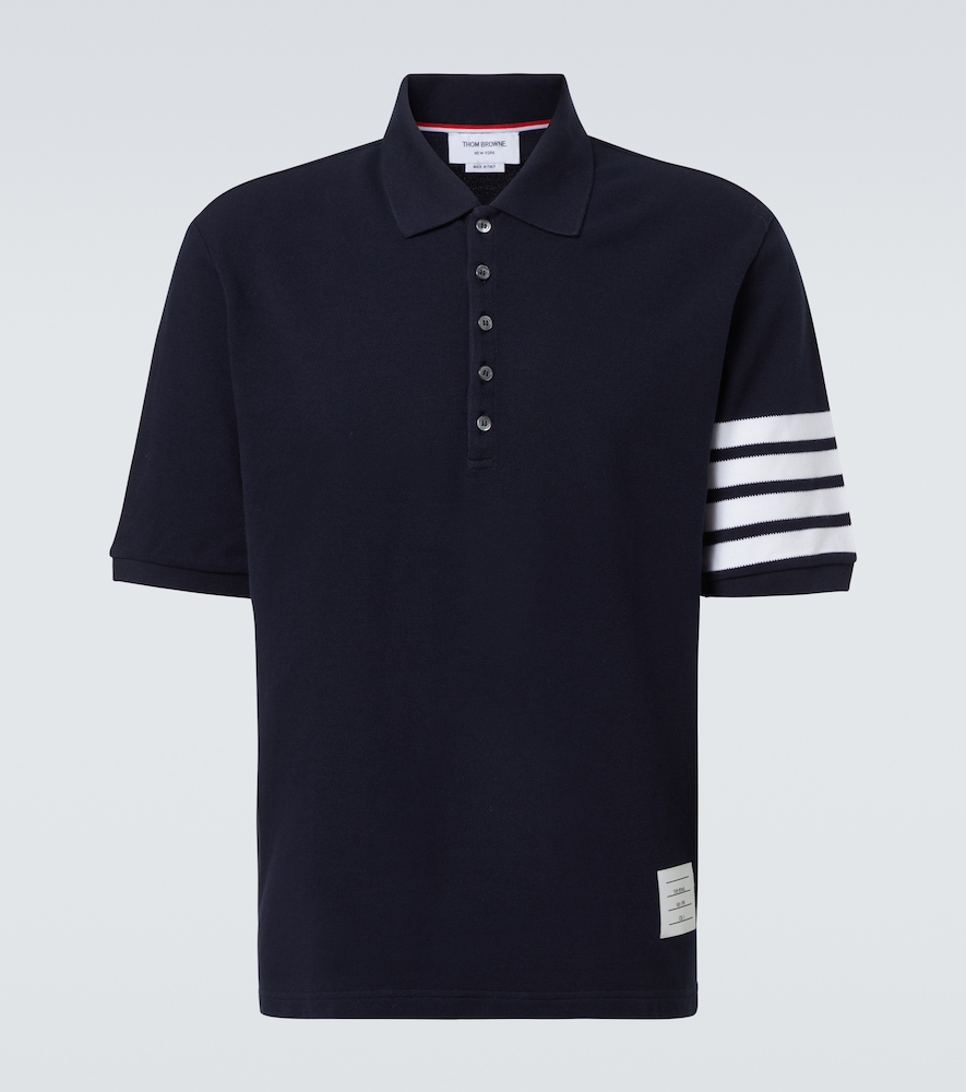 Thom Browne Men's Blue 4-Bar Cotton Polo Shirt UK Size 44 - Mytheresa